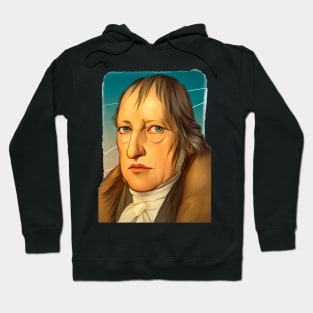 German Philosopher Hegel illustration Hoodie